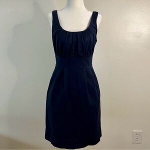 J. Crew Dark Blue Mini Dress Back Zipper Pockets